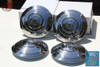 1932 Ford Passenger Car Pickup Truck Stainless Steel Hub Cap Set V8 Script New