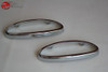1949 1950 Ford Passenger Car Rear Lower Tail Lamp Light Chrome Rim Bezel Pair