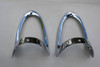 1955 Chevy Tail Lamp Backup Light Lenses Stainless Divider Straps Chrome Bezels