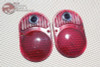 25-30 Chevy Blue Dot Ornament Rear Taillight Tail Light Lamp Lenses Pair New