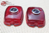 37 38 Chevy 40-52 Sedan Delivery Blue Dot Rear Taillight Lamp Glass Lens Pair