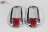 49-50 Chevy Bel Air Styleline Fleetline Tail Light Lamp Bezels Reflectors Pair