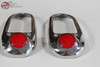 49-50 Chevy Bel Air Styleline Fleetline Tail Light Lamp Bezels Reflectors Pair