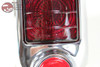 51-52 Chevy Passenger Car Tail Lamp Light Assembly Red Glass Lens Reflector Pair