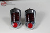 51-52 Chevy Passenger Car Tail Lamp Light Assembly Red Glass Lens Reflector Pair