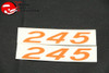 55-57 Chevy 57-61 Corvette 245 Hp Orange Valve Cover Decals Pair Gm # 3751065