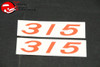 60-61 Corvette 315 Orange Valve Cover Decals Pair