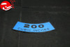 65-66 67 68 69 70 Ford 65-67 Mustang 200 Cubic Inch Air Cleaner Decal