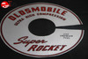 65-67 Oldsmobile Super Rocket Ultra High Compression Air Cleaner Decal 7" Silver
