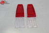 66-67 Chevy Ii Nova Rear Tail Back Up Light Lamp Lenses Kit Stop Turn Brake New