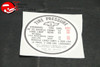 67 Camaro Tire Pressure Decal