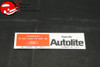 68 Mustang 200 Cubic Inches Autolite Replacment Part Decal Part # C8Zf-9600-A