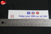 69 350/455-2V Keep Your Gm All Gm Air Cleaner Decal