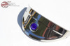 7" Stainless Headlight Blue Dot Headlight Visor Bulb Trim Cover Chopper Bobber