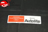 71 Early Mustang W/O Ram Air Autolite Service Instructions Decal