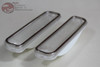 73-80 Chevy Gmc Truck Clear Front Side Marker Lamp Light Lens Set Stainless Trim