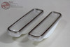 73-80 Chevy Gmc Truck Clear Front Side Marker Lamp Light Lens Set Stainless Trim
