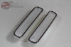 73-80 Chevy Gmc Truck Clear Front Side Marker Lamp Light Lens Set Stainless Trim