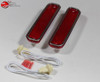 73-80 Chevy Gmc Truck Red Front Side Marker Lamp Light Lens Socket 4 Pc Set New