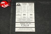 74 Satellite Tire Pressure Decal F78X14