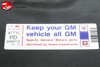 81 Firebird/Trans Am Turbo 4.9 Keep Your Gm All Gm Air Cleaner Decal Pd 2500178