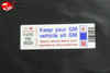 80 Pontiac Firebird T/A V8-2V Keep Your Gm All Gm Air Cleaner Decal Re 8997050