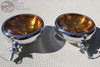 Amber 5" 12 Volt Custom Mounted Fog Lights Lamps Vintage Style Car Truck Hot Rod