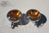 Amber 5" 12 Volt Custom Mounted Fog Lights Lamps Vintage Style Car Truck Hot Rod