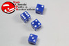 Blue Tire Air Valve Stem Caps Covers Hot Rat Street Rod Custom Truck Set