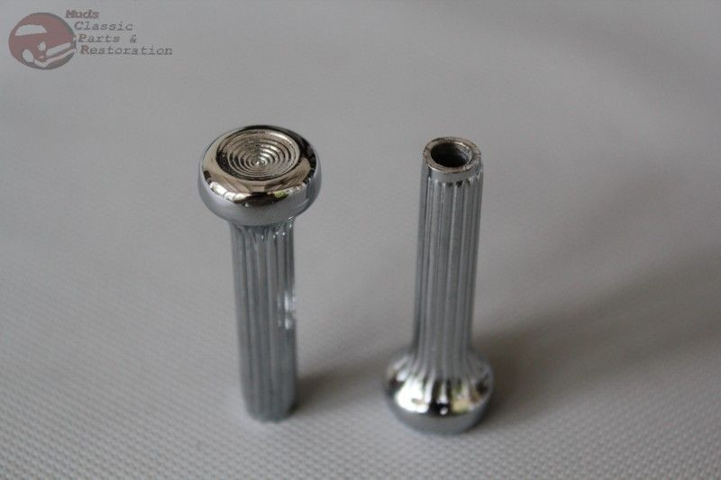 Chevy Gm Chrome Door Lock Knob Felt Lined Ferrule Kit Set Camaro Impala ...