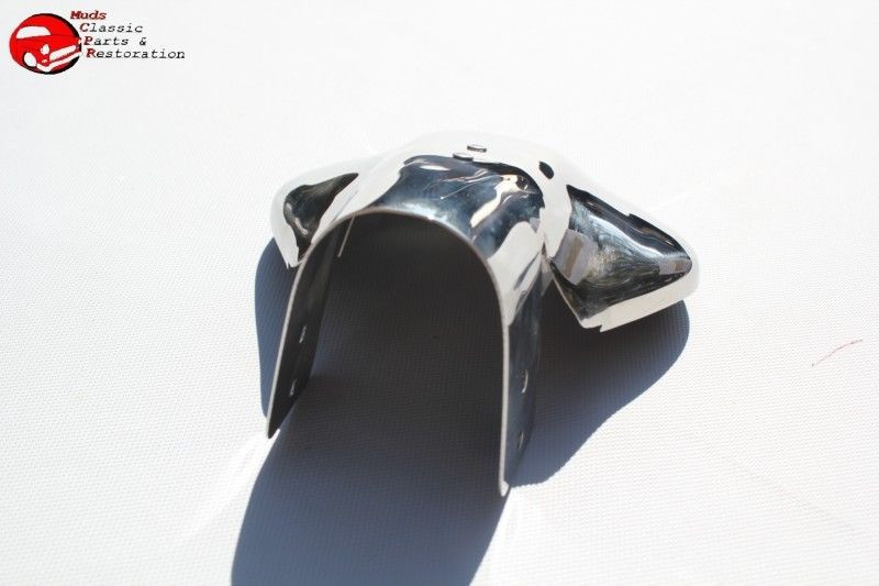 Chrome Clam Shell Tail Pipe Exhaust Deflector Shield Custom Car Truck ...