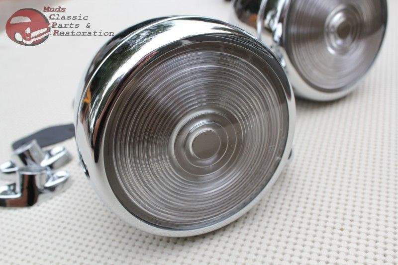 Chrome Dummy Outside Mounted Spot Lights Custom Pickup Vintage Classic