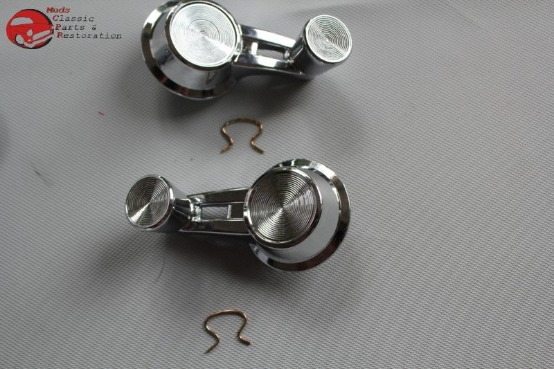 Door Vent Wind Wing Window Chrome Double Arm Cranks Chevy Impala