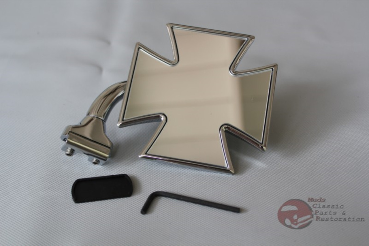Maltese Cross Curved Short Arm Door Mount Peep Mirror Hot