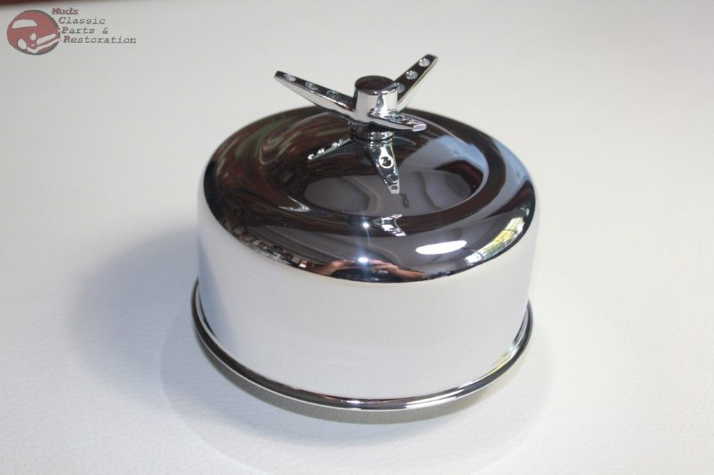 Mushroom Smooth 1 Barrel Low Profile Air Cleaner 3 Wing Nut Hot Rat Rod