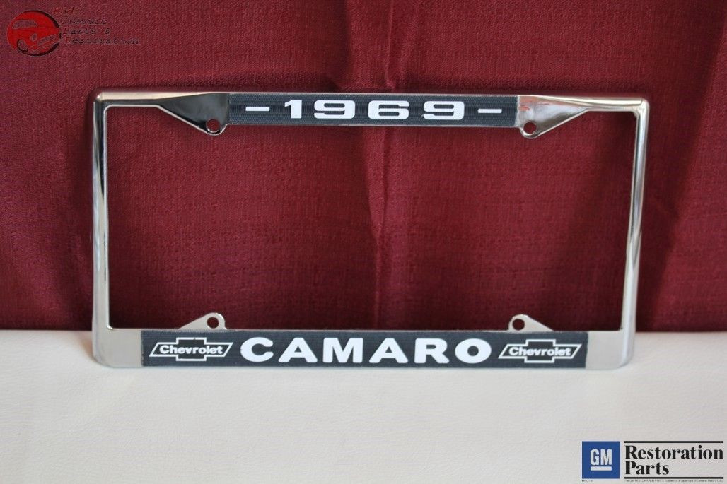 Marco De Placa Para Chevy Camaro 1980 – Soporte Delantero/trasero Cromado, Licencia Oficial GM