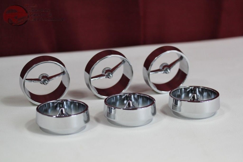 thumbnail image 2 of 1963 Impala Fullsize Chevy Rear Tail Light Lens & Chrome Rim Set - Set Of 4 - Classic GM 2 of 4