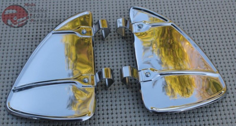 Universal Vent Window Front Placement Custom Vintage Car Vent Wing Window - Stainless Steel Air Breeze Scoop With Bowtie Stainless Steel Vent Window - Foto 8