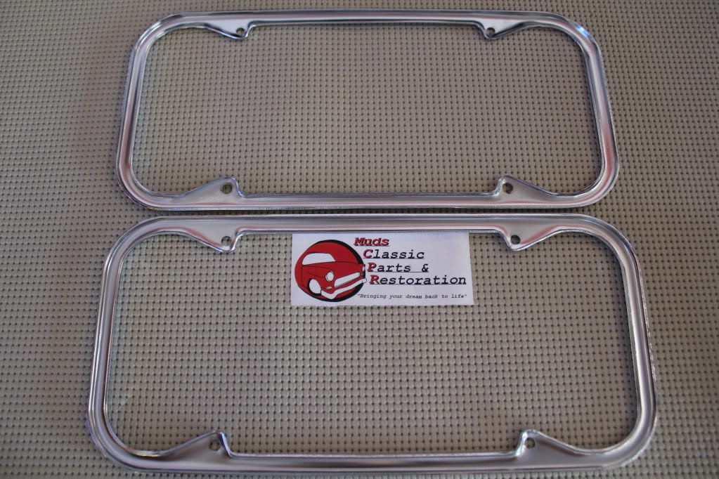 4055 Chevy Gm Ford Hot Rat Street Rod California Chrome License Plate Frames Muds Classic Parts