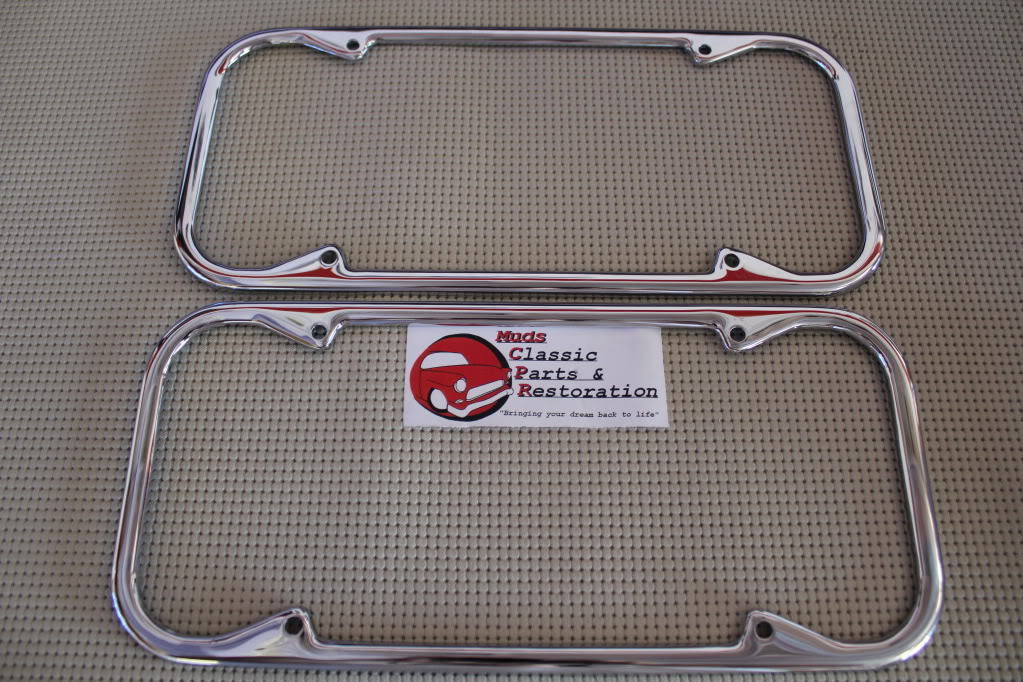 4055 Chevy Gm Ford Hot Rat Street Rod California Chrome License Plate Frames Muds Classic Parts