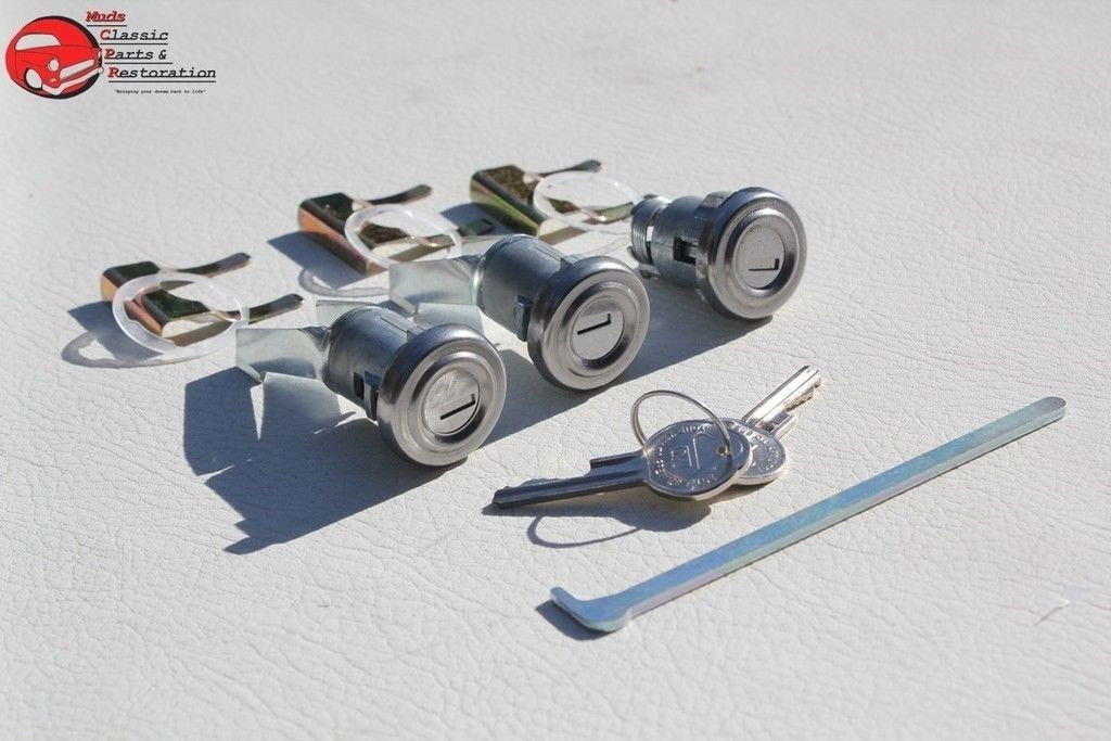 5557 Chevy Door Trunk Lock Cylinders Kit U Pawls Original Oem Pear