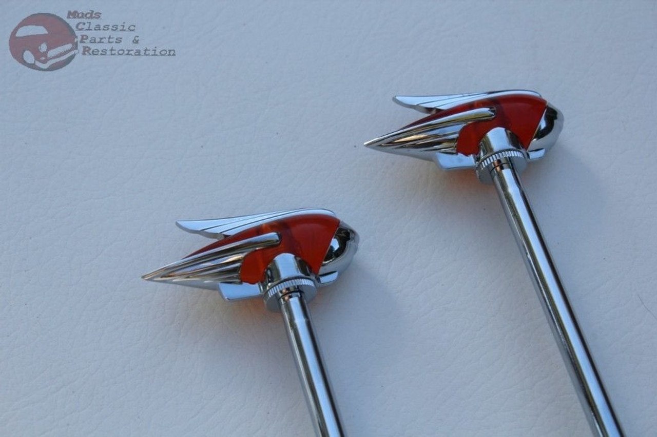 Amber Led Lighted Front Fender Guides Custom Car Truck Vintage Style