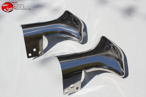 Chevy Bowtie Logo Custom Muffler Exhaust Tail Pipe Deflector Shields Pair New
