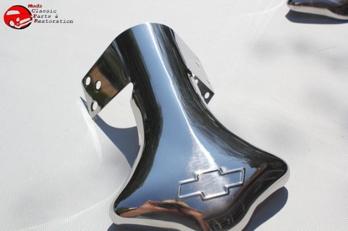 Chevy Bowtie Logo Custom Muffler Exhaust Tail Pipe Deflector Shields Pair New