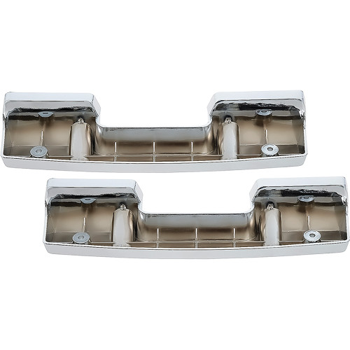 Chevy Camaro Impala Nova Front Interior Inside Chrome Arm Rest Pad Bases Pair