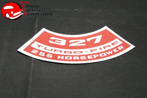 Chevy Camaro Impala 327 Turbo-Fire 255 Horsepower Air Cleaner Decal