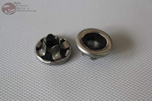 Chevy Gm Chrome Door Lock Knob Felt Lined Ferrule Kit Set Camaro Impala Nova New
