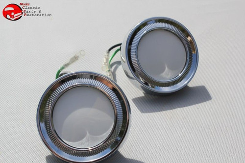 Chevy Gm Door Panel Courtesy Light Rear Sail Panel Dome Lamp Assemblies Pair