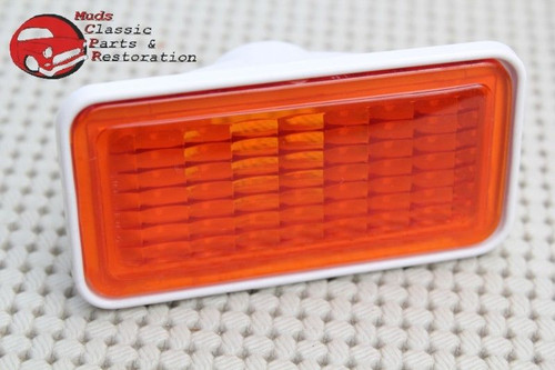 Chevy Gm Front Fender Amber Side Marker Lamp Light Lens Bulb Housing New