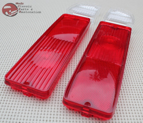 Chevy Gmc Pickup Blazer Fleetside Truck Tail Light Back Up Light Lamp Lens Set
